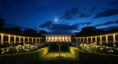 Trump Stops Mid-Speech After Mistaking Sky Object for a Drone at Rose Garden Dinner