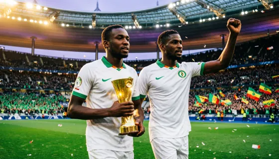 Senegal Parade AFCON Trophy in Paris Despite Being Stripped of the Title
